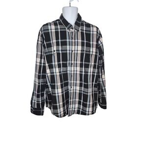 American Rag Mens XX Large Plaid Slim Fit Long Sleeve Button Down Shirt‎